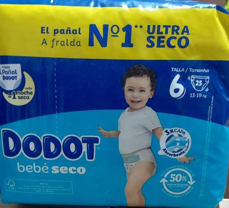Памперси DODOT Bebé Seco №6, 13–19 кг, 25 бр. -