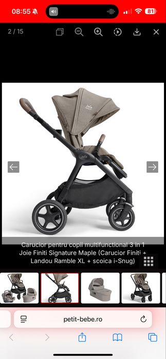 Vand carucior de copii multifunctional 3 in 1