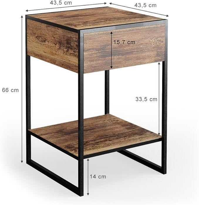 Нощно шкафче Vicco Fyrk , комплект  от 2 бр