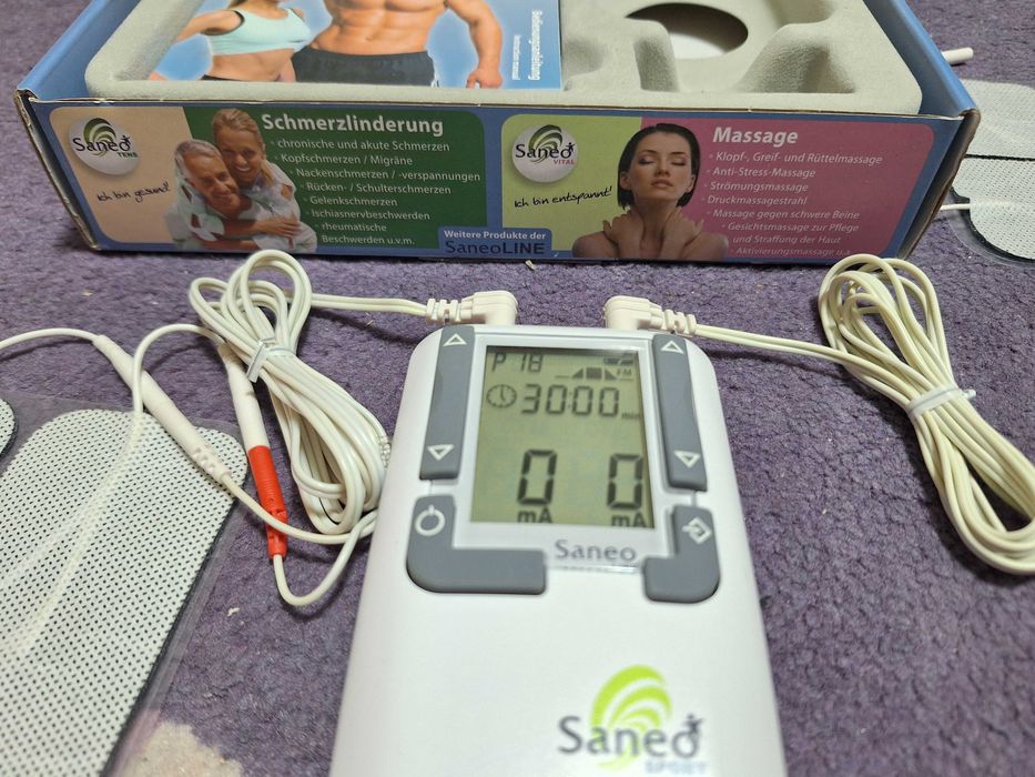 Aparat masaj fizio SaneoSPORT EMS electrostimulare fizioterapie
