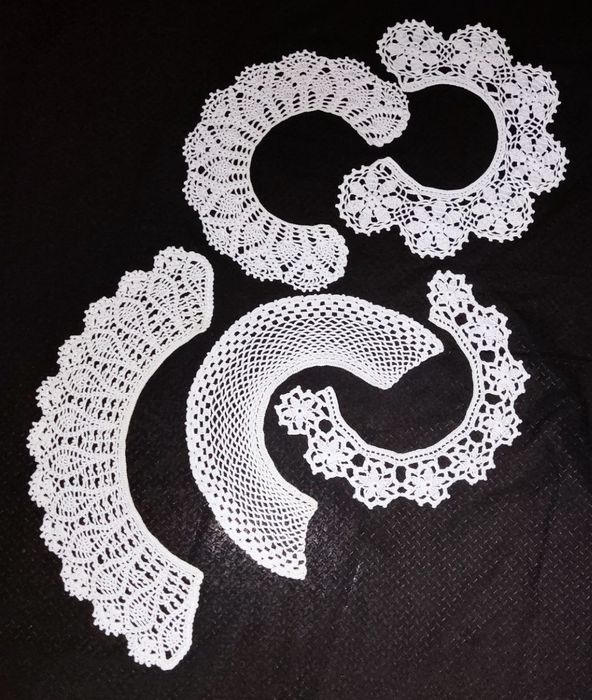 Вязаные воротники крючком ручная работа