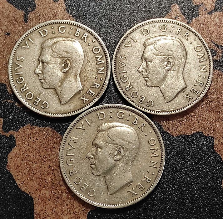 Английски монети - 3 бр.› Крал Джордж VI  (1947-1950)