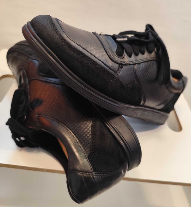 Pantofi sport casual 42 42.5 premium Neosoft piele naturala moale negru