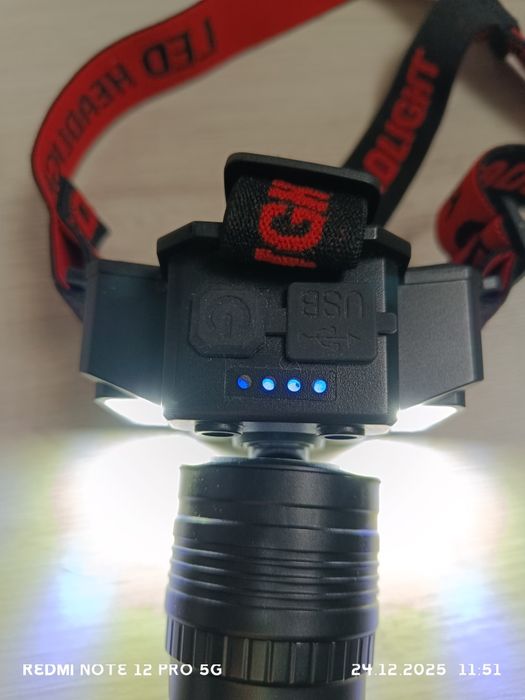 Налобный фонарь   LED+COB