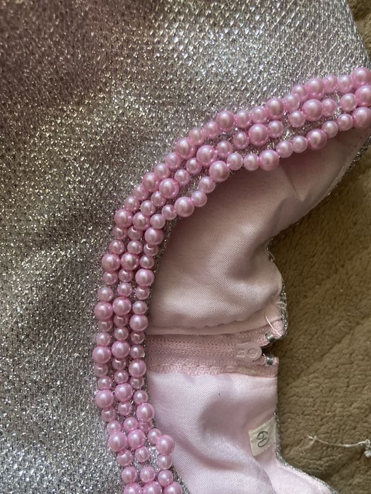 Детское розовое платье