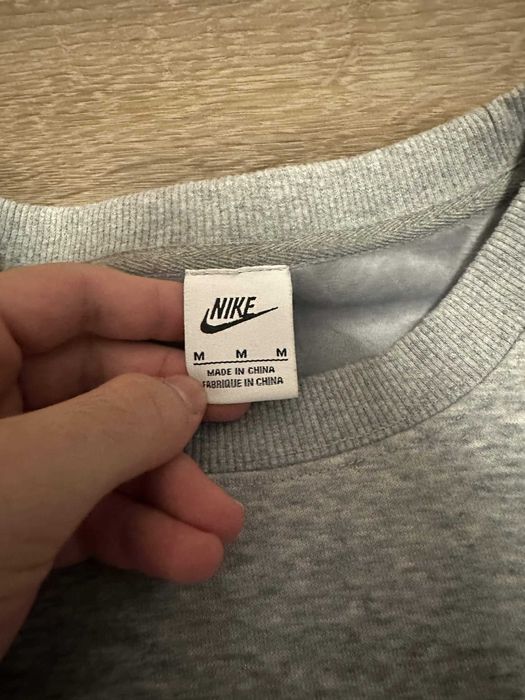 Nike Stussy Sweatshirt Fleece Grey M size