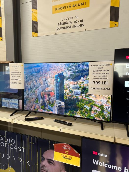 Televizor LED TCL 108cm 4K Garantie