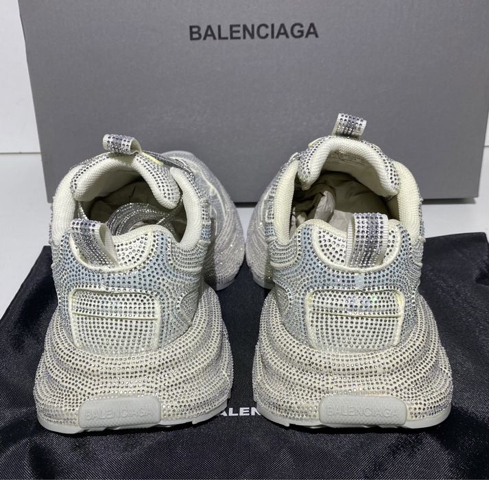 Balenciaga 3XL Rhinestones Crystal Light Grey Full Box Calitate Premium