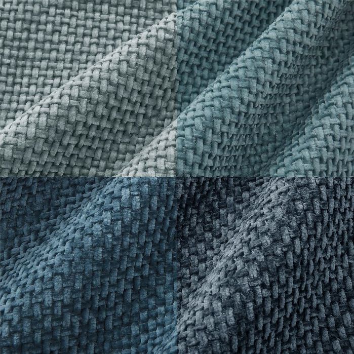 Set 4 Fete Perna Chenille 45x45 Decorative Albastru