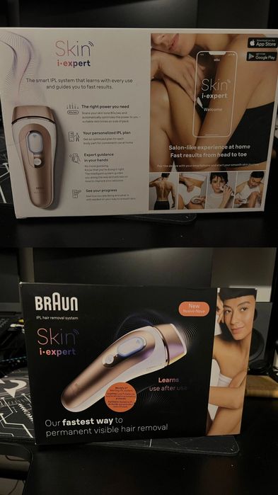 DOAR DESIGILAT, NEFOLOSIT, OFER FACTURĂ SI GARANTIE!!!  Epilator IPL Braun Skin iExpert PRO 7 PL7253 Tehnologie Skin iExpert