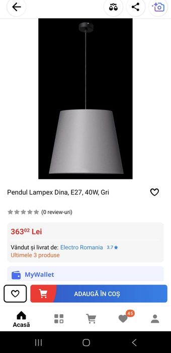Corp iluminat Lustra lampa abajur pendul living bucătărie hol dormitor