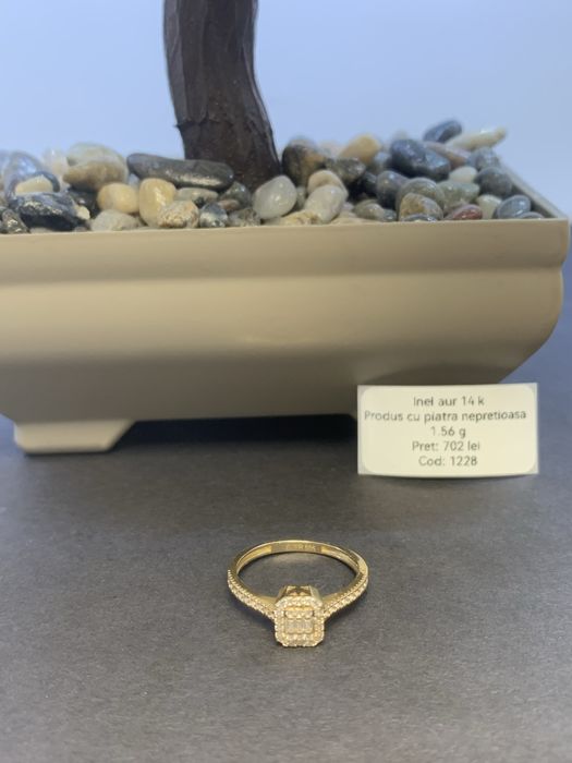 Inel aur 14 k certificat anpc