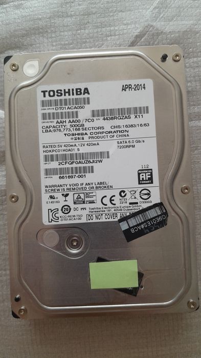 Жесткий диск HDD 3.5 1 тб 500 гб