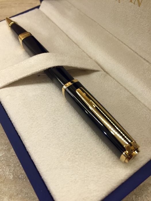 Pix / Roller Waterman Exception Slim Black, aur 23k!