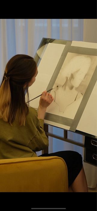 Portret la comandă – desenate manual în cărbune