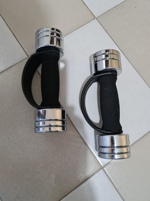 Хромникелови гири за аеробика 2×2,5кг 'Дъмбели'