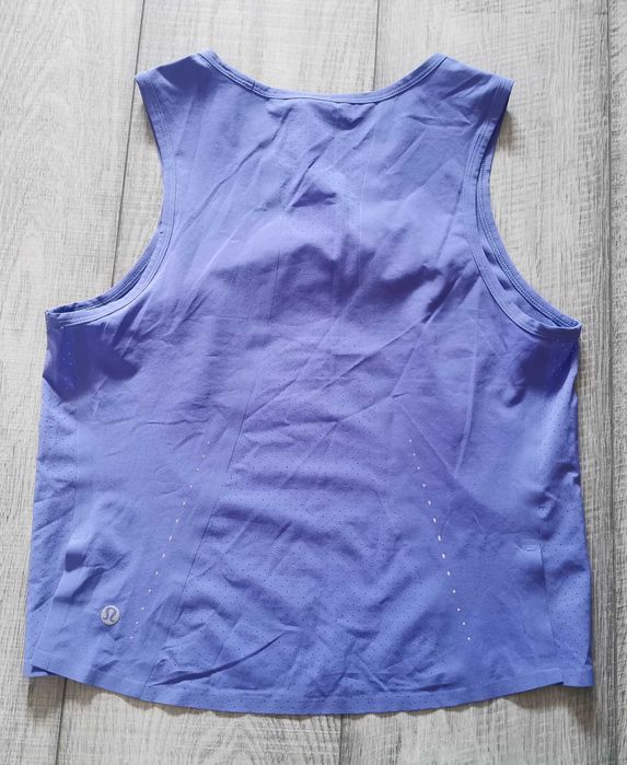 Maiou Lululemon Swift Ventilated Running Tank Charged Indigo nou size4