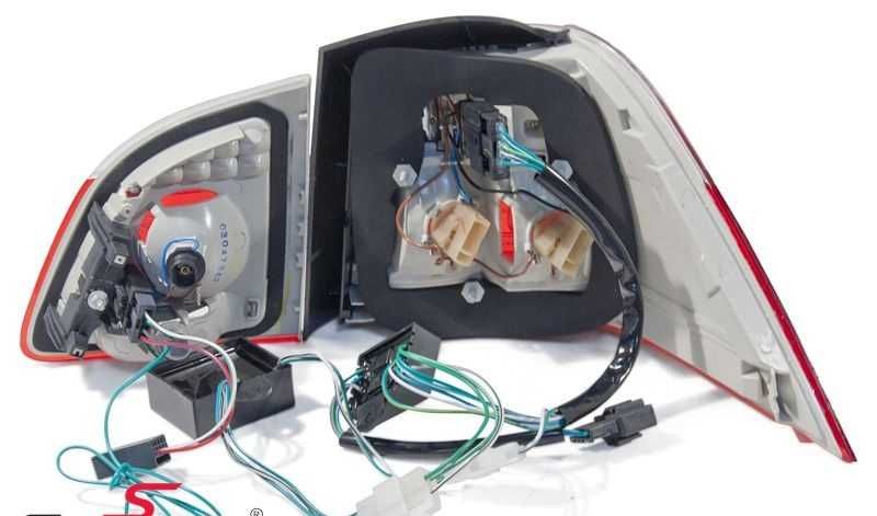 LED стопове BMW E61 5 червени бели хром Лед Комби Е60 БМВ Е61 03-07'