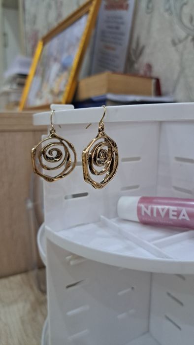 Серьги цвет винтажная бронза