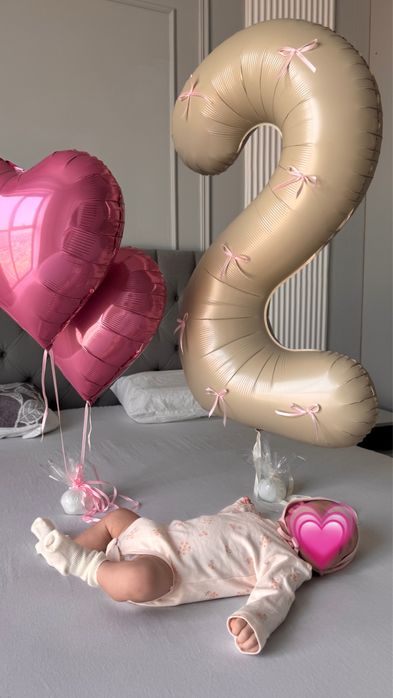 Шарики цифры подарок цветы праздник