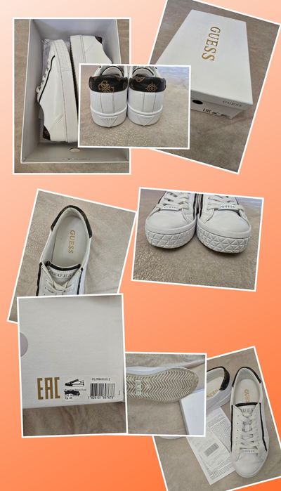 Sneakers Guess Pardie6 FLJPR6 ELE12 Alb