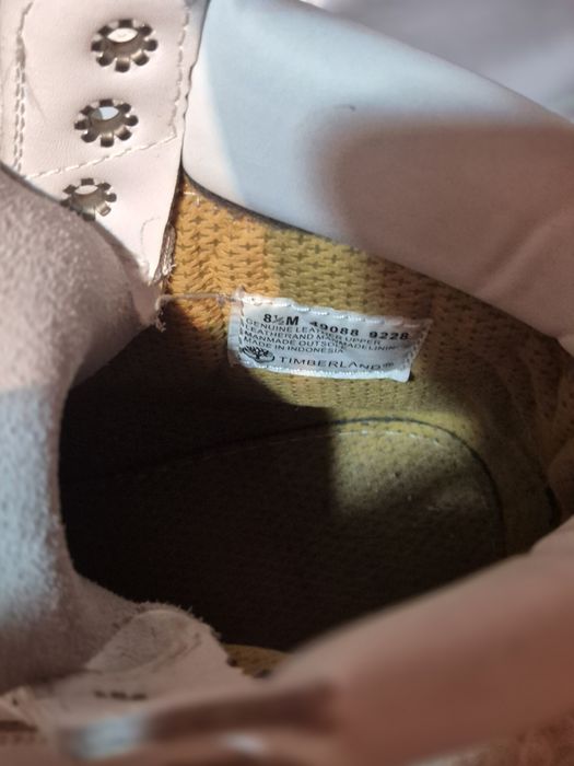 Ghete Timberland din piele premium – alb