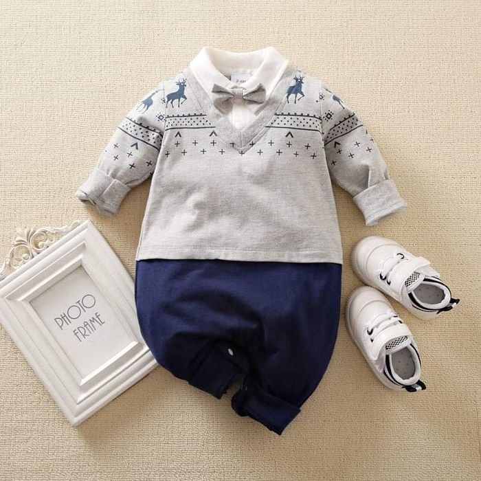 Коледен ромпър, размер 9-12 месеца