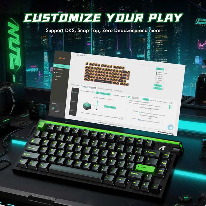 ATTACK SHARK R85 HE Magnetic (black) Игровая магнитная клавиатура