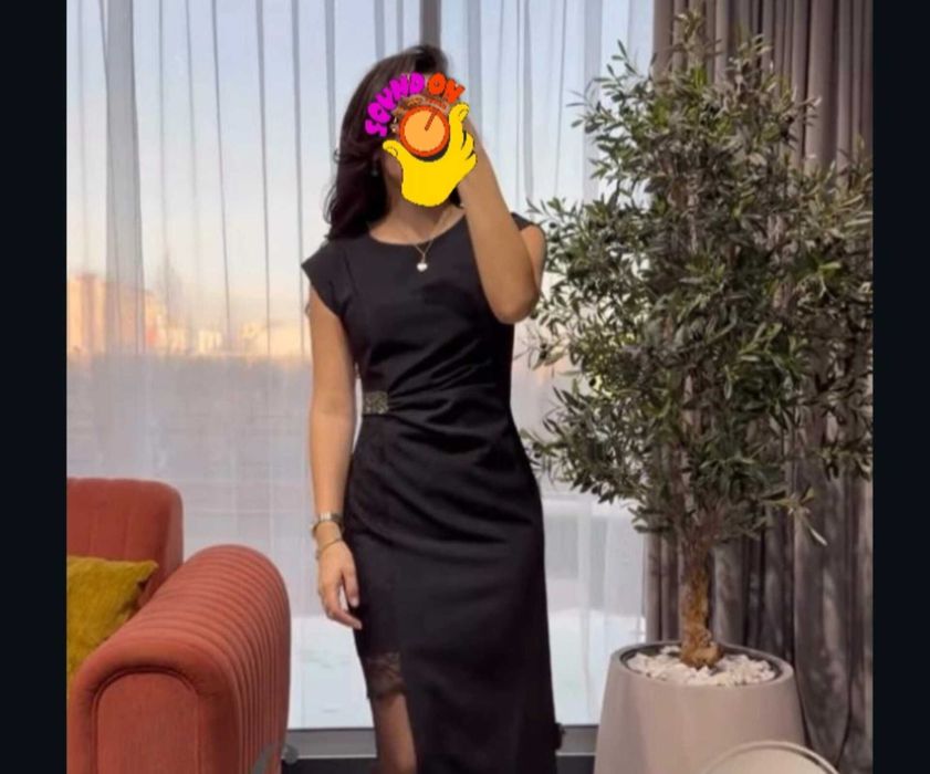 Продается черный платье турецкий