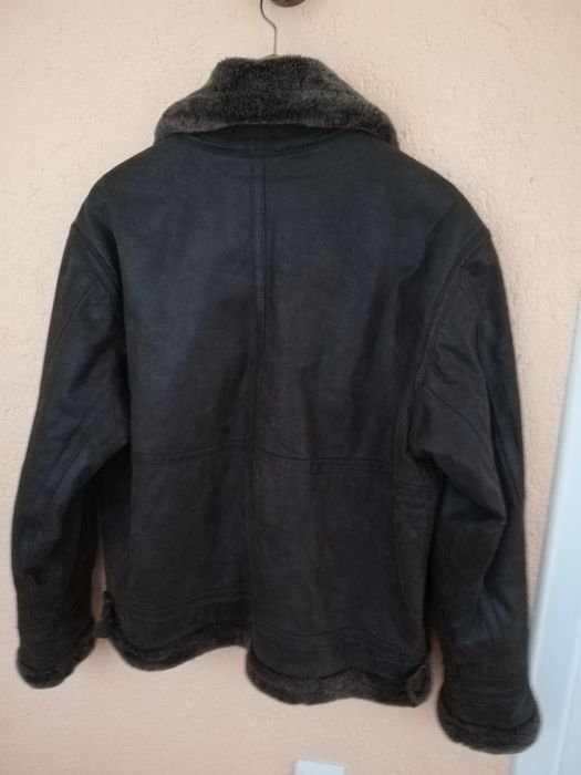 Geaca piele bărbati cu blana Blustaff L