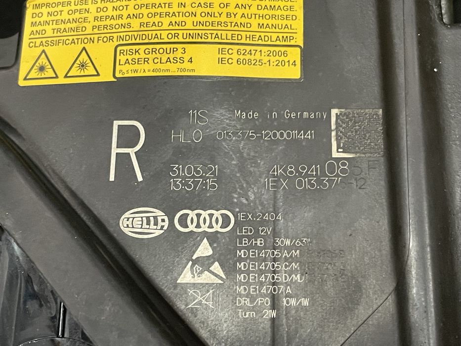 Far dreapta laser Audi A7, RS7, RS6 C8 4K - cod 4K8941086F Cluj