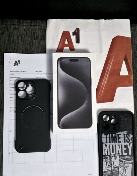 256GB iPhone 15 Pro Max A1 Гаранция 2025г. Black Titanium | Черен