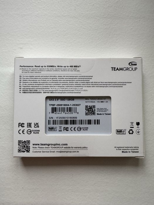 SSD накопитель TeamGroup GX2 на 128 GB
