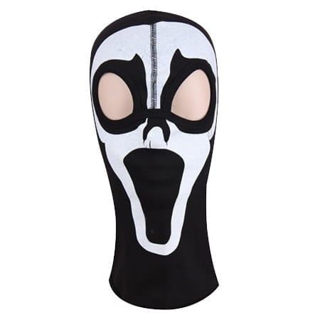 Cagula unisex Ghost Face, bumbac, marime universala, imprimeu, neagra