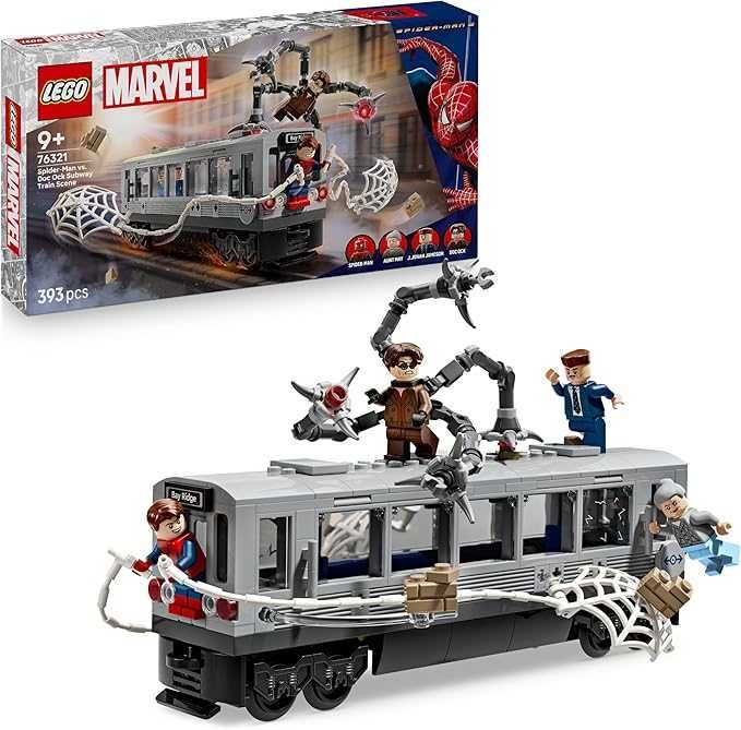 НОВО! LEGO Marvel 76321 Spider-Man vs. Doc Ock Subway Train (MISB)