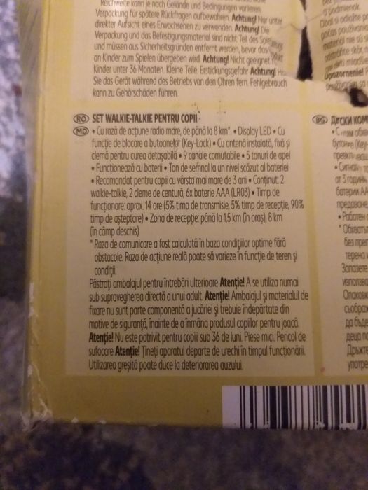 Set Walkie Talkie pentru copii