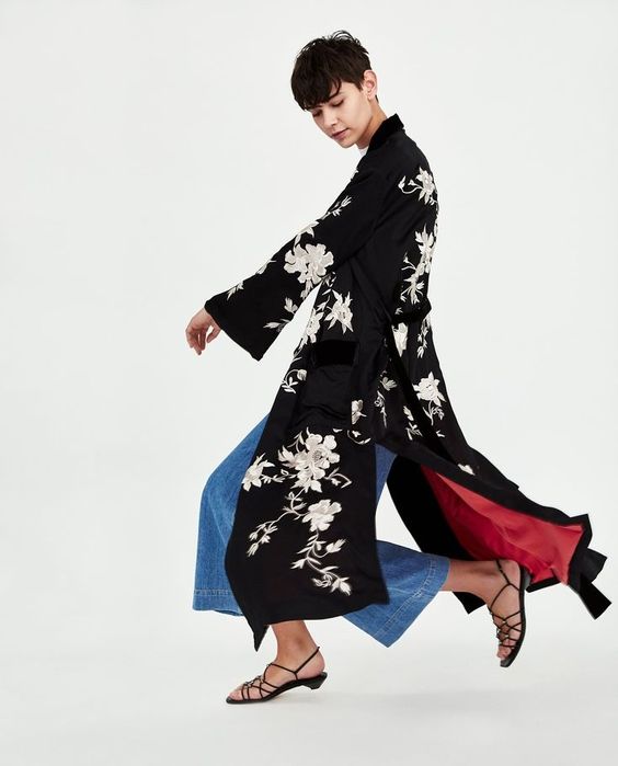 Kimono brodat Zara limited edition