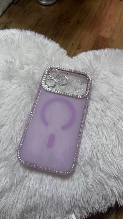 Husa Iphone 17 Pro Max Mov cu Sclipici