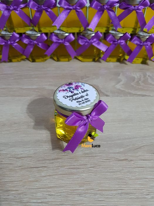 Marturii dulci cu miere pentru nunta si botez