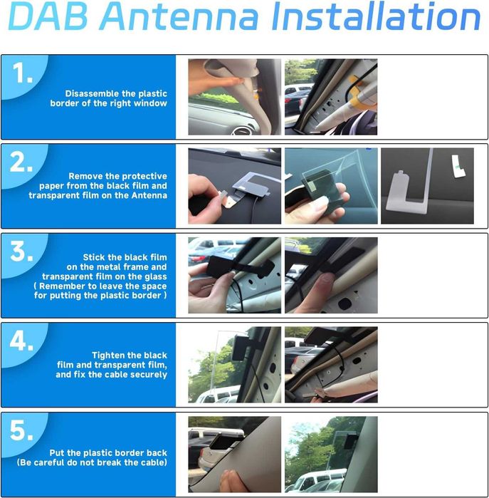 DAB/DAB+ Безжично еднодиново автомобилно радио с Carplay/Android Auto