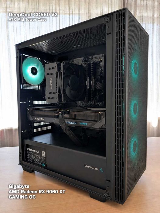 NOU CONSTRUIT | PC GAMING RYZEN 7 5700X | RX 9060 XT | 16GB DDR4 RAM 3600mhz | 500GB m.2 SSD