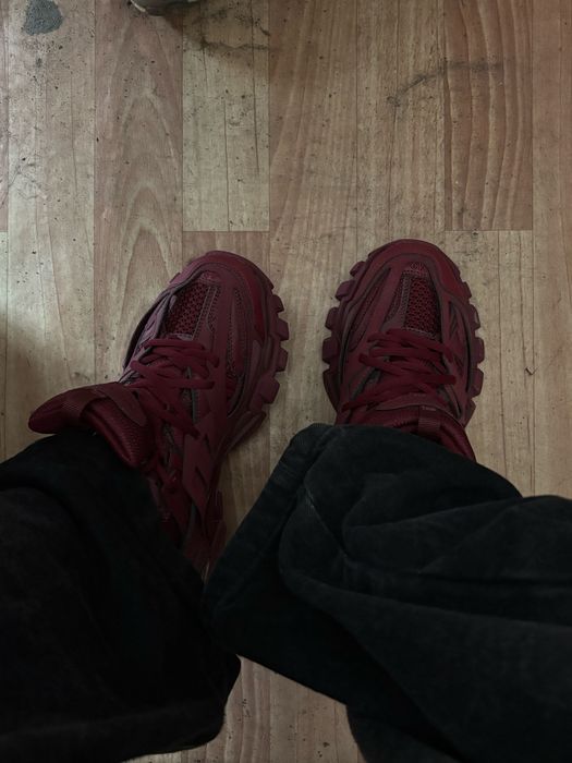 balenciaga track 1 wine red