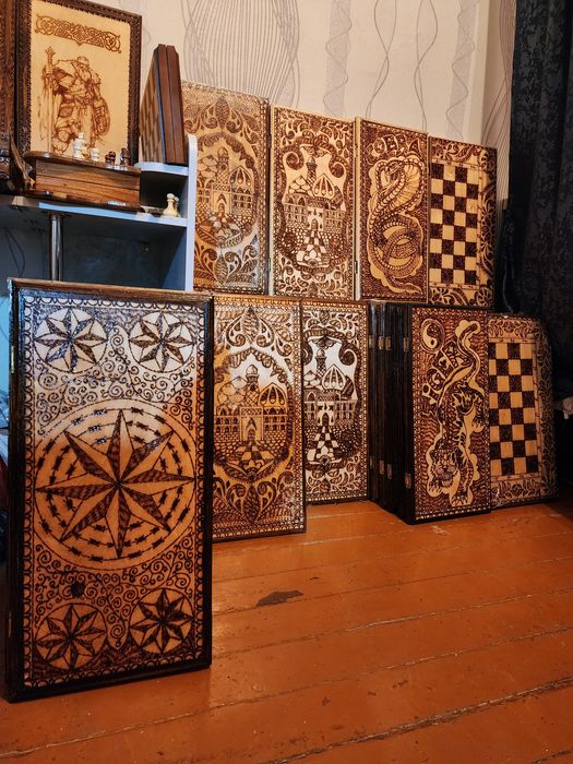 Нарды Шахматы Ручной Работы.Отличный Подарок