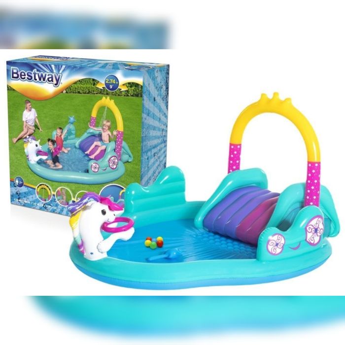 Бассейн Батут с горкой