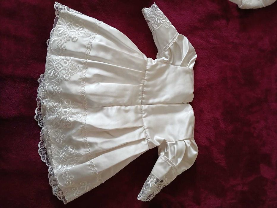 Set haine de botez fetiță, mărime 3-6 luni, ca nou!