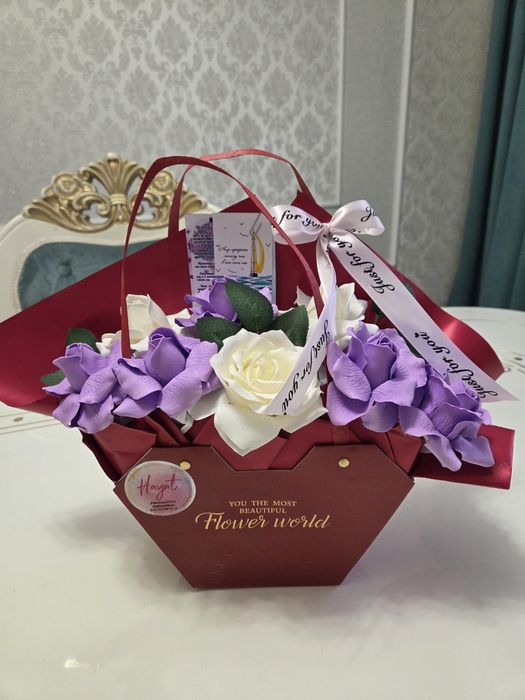 Букет из мыльных роз