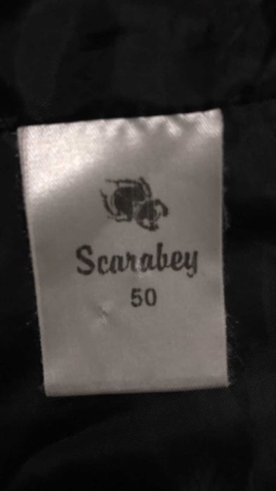 Дамско зимно черно вълнено палто Scarabey, 75% вълна, размер М