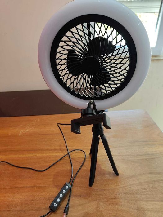 RGB LED лампа, Вентилатор, Трипод, Стойка за телефон