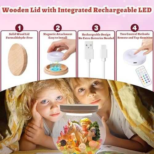 Нов Светещ терариум с еднорог – творчески комплект за момичета Играчка