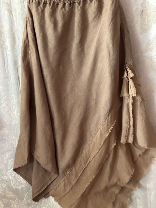 Шикарная юбка из тонкого льна и батиста 48/50/52 размера